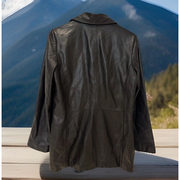 Y2K JLC New York Outerwear Button  Up Leather Jacket - Picture 3 of 3